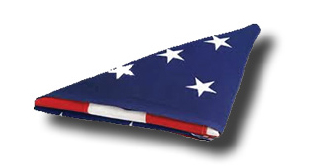 american flag folded 13 times