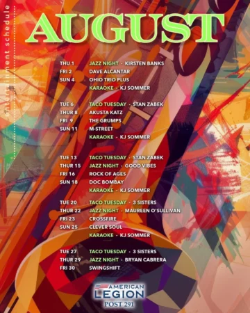 August Band Schedule