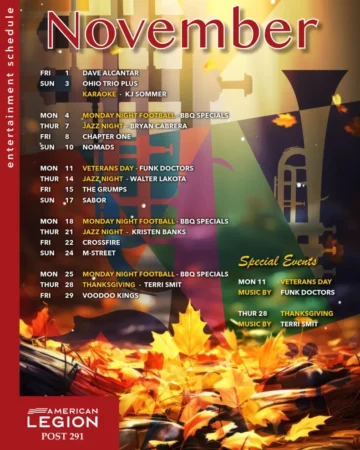 November Band Schedule