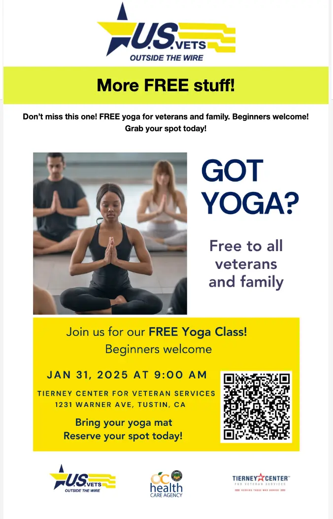 Free Yoga for Vets