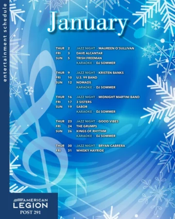 January Entertainment Schedule